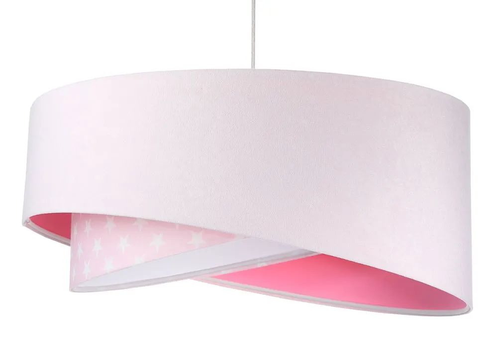 Lampa wisząca DREAMER biała/różowa do pokoju dziecka w gwiazdki | MIRAT. w stylu kolekcja