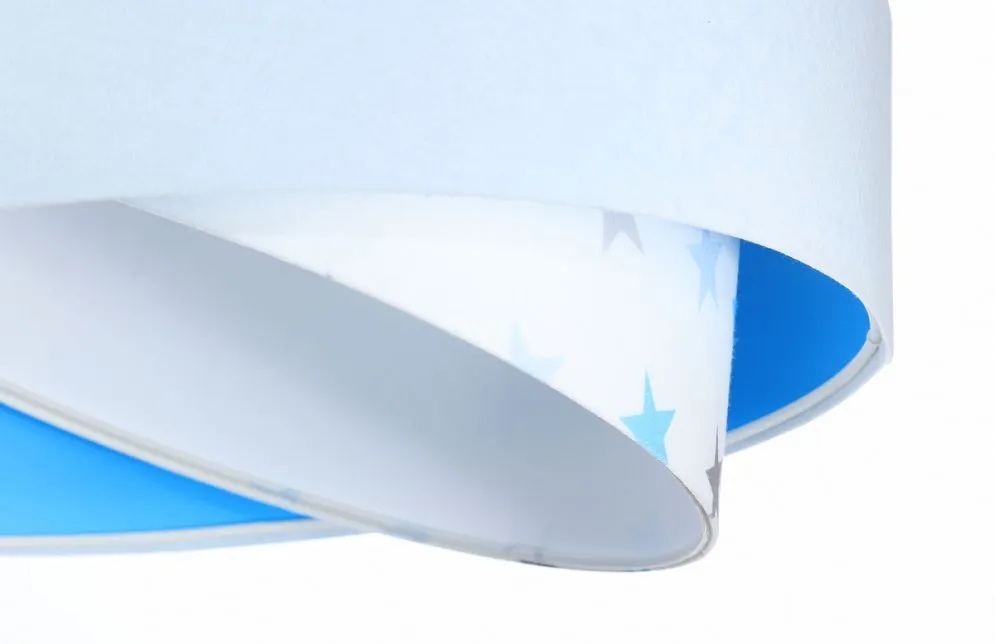 Lampa wisząca DREAMER biała/niebieska aksamitna do pokoju | MIRAT. w stylu kolekcja