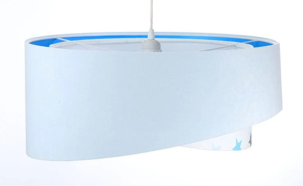 Lampa wisząca DREAMER biała/niebieska aksamitna do pokoju | MIRAT. w stylu kolekcja