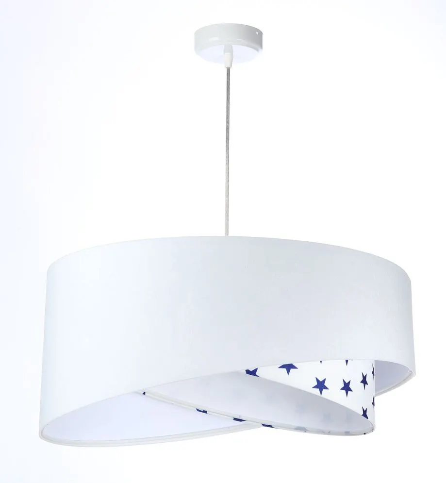 Lampa wisząca DREAMER biała welurowa do pokoju dziecięcego | MIRAT. w stylu kolekcja