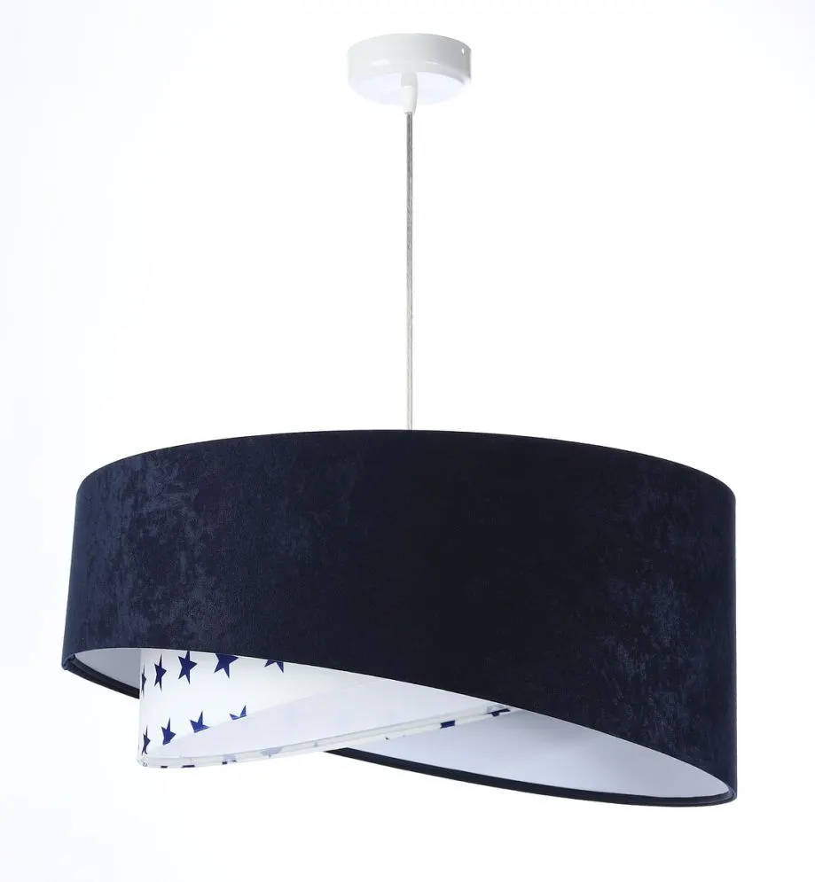 Lampa wisząca DREAMER granatowa asymetryczna w gwiazdki | MIRAT. w stylu kolekcja