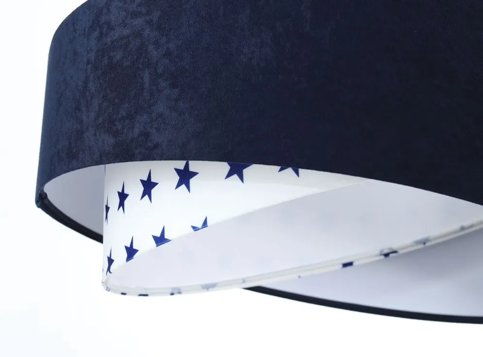 Lampa wisząca DREAMER granatowa asymetryczna w gwiazdki | MIRAT. w stylu kolekcja