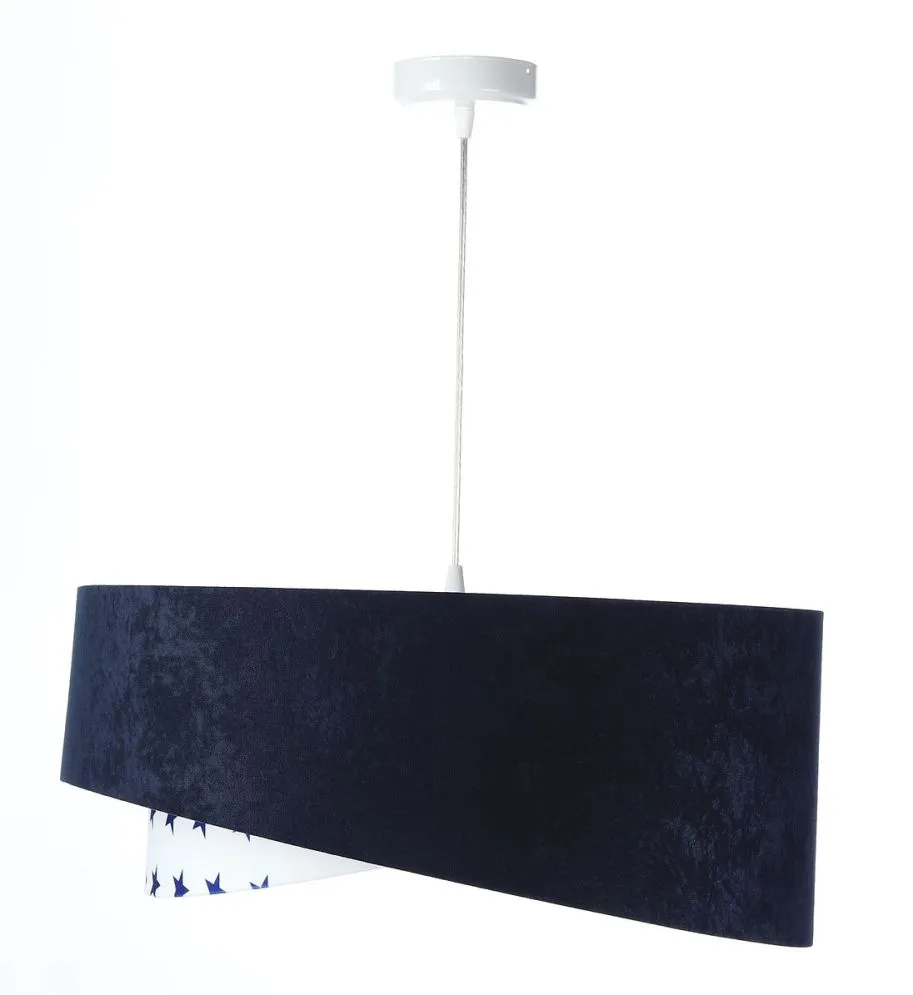 Lampa wisząca DREAMER granatowa asymetryczna w gwiazdki | MIRAT. w stylu kolekcja