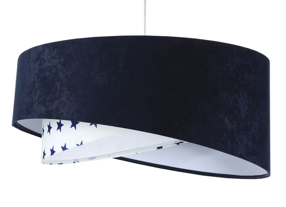 Lampa wisząca DREAMER granatowa asymetryczna w gwiazdki | MIRAT. w stylu kolekcja