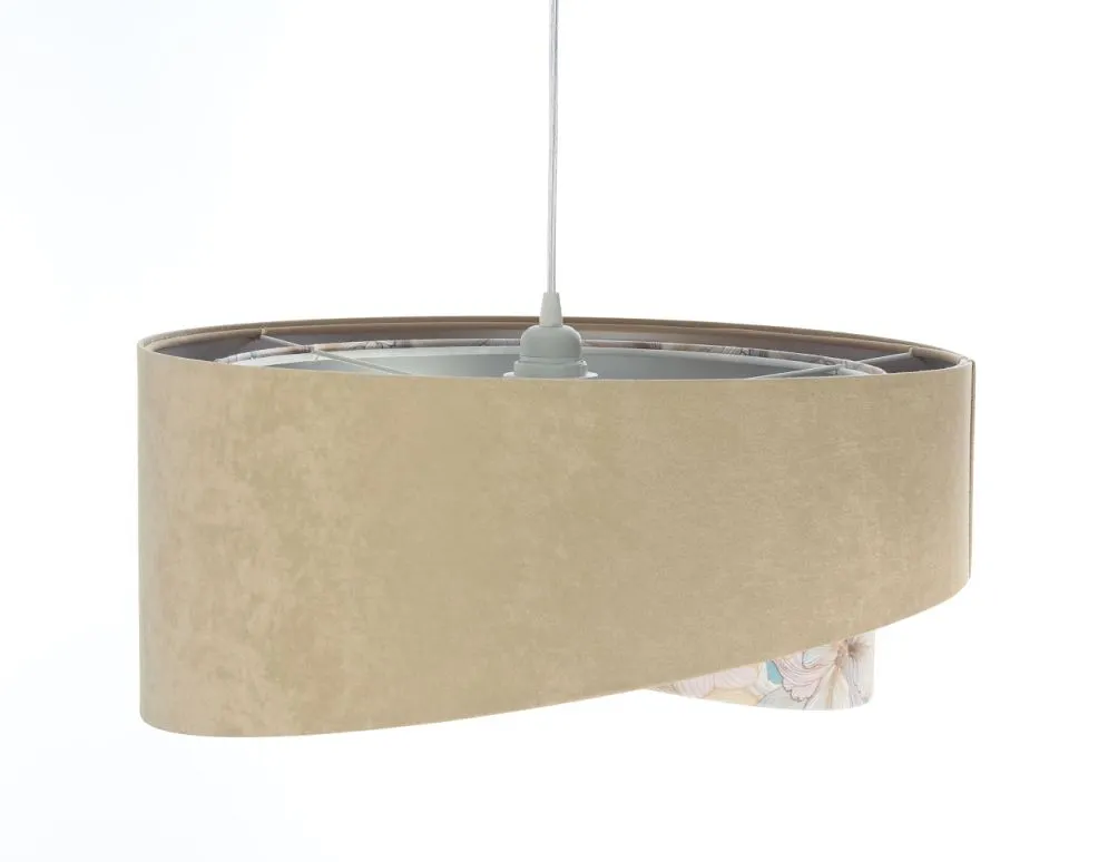 Lampa wisząca SAND FLOWER 2 beżowa/srebrna asymetryczna polska | MIRAT. w stylu kolekcja