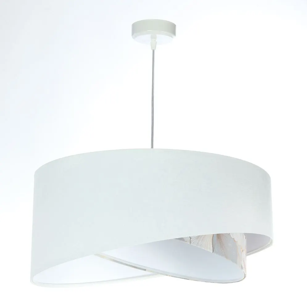Lampa wisząca WHITE FLOWER biała aksamitna nowoczesna | MIRAT. w stylu kolekcja