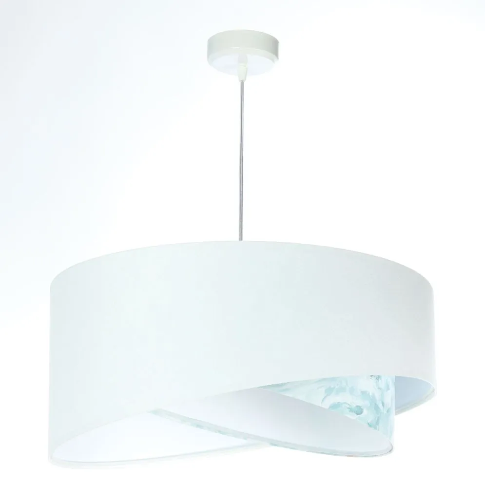 Lampa wisząca WHITE SEA biała nowoczesna welurowa | MIRAT. w stylu kolekcja