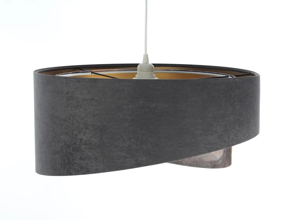 Lampa wisząca TOURMALINE szara/złota nowoczesna elegancka | MIRAT. w stylu kolekcja