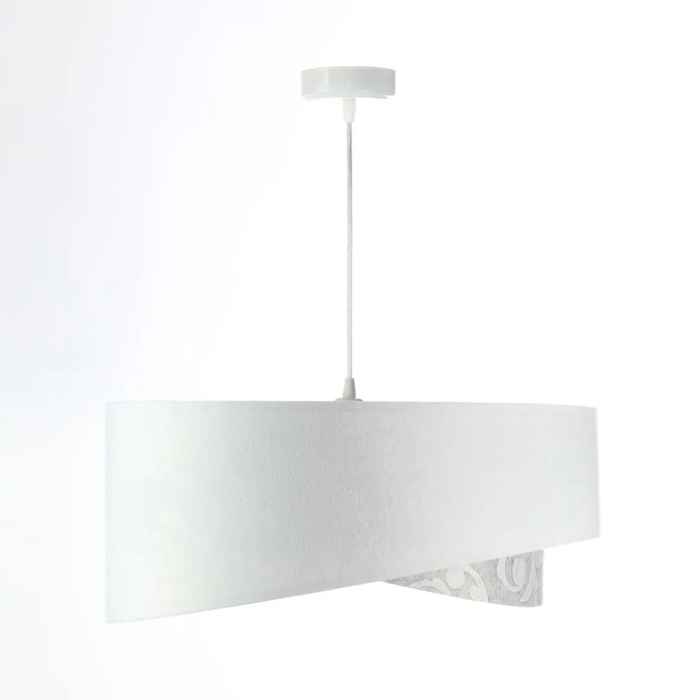 Lampa wisząca ALBIT biała/srebrna nowoczesna asymetryczna | MIRAT. w stylu kolekcja