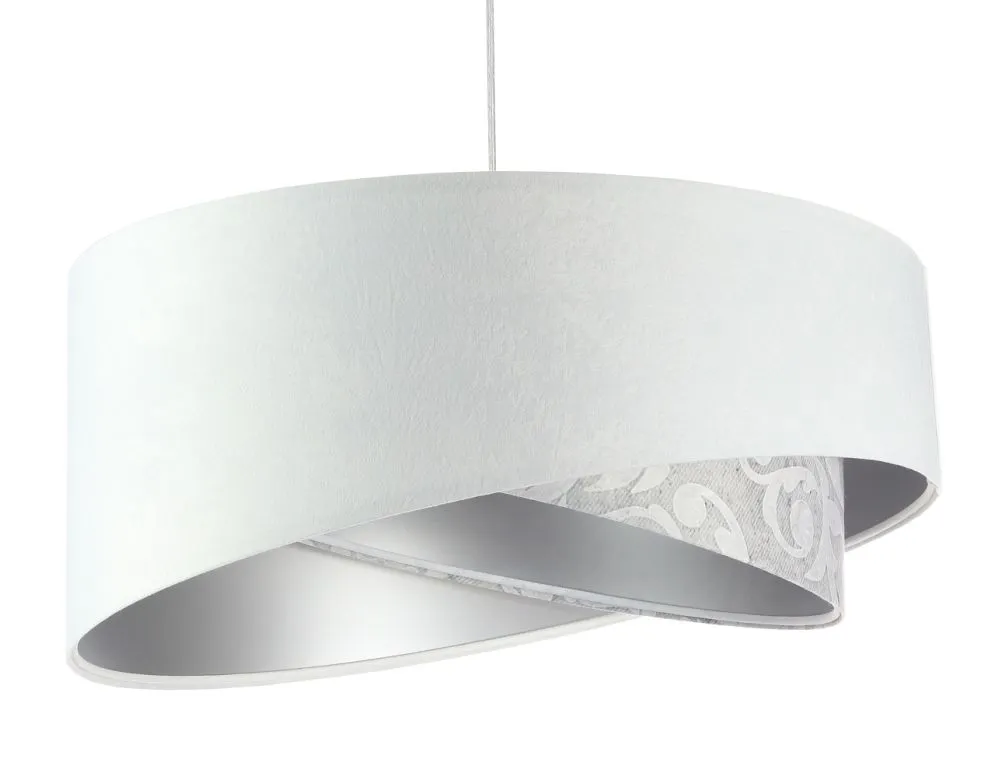 Lampa wisząca ALBIT biała/srebrna nowoczesna asymetryczna | MIRAT. w stylu kolekcja