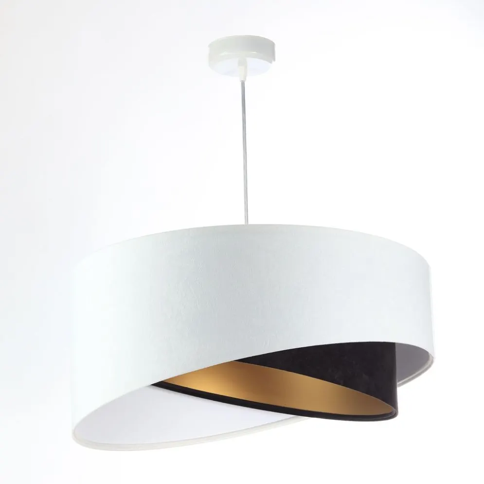 Lampa wisząca BAW biała/czarna trzykolorowa nowoczesna | MIRAT. w stylu kolekcja