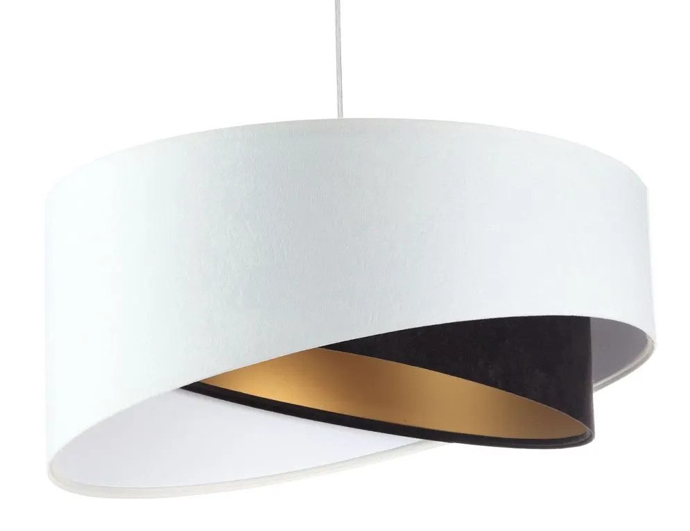 Lampa wisząca BAW biała/czarna trzykolorowa nowoczesna | MIRAT. w stylu kolekcja