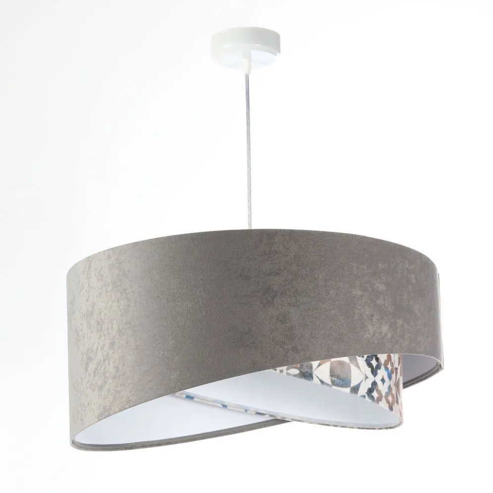 Lampa wisząca ASHES szara/biała nowoczesna trzykolorowa | MIRAT. w stylu kolekcja