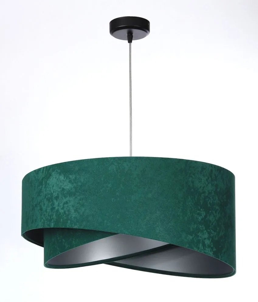 Lampa wisząca GEMSTONE zielona/srebrna nowoczesna do salonu | MIRAT. w stylu kolekcja