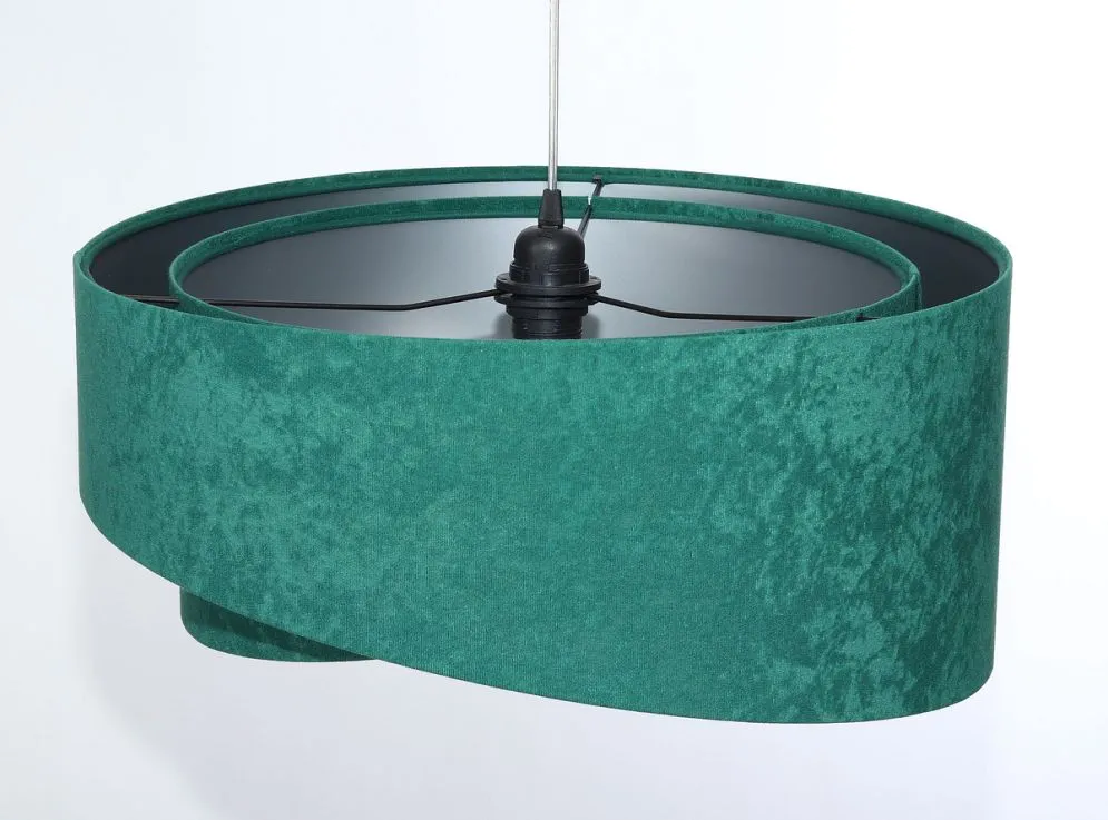 Lampa wisząca GEMSTONE zielona/srebrna nowoczesna do salonu | MIRAT. w stylu kolekcja