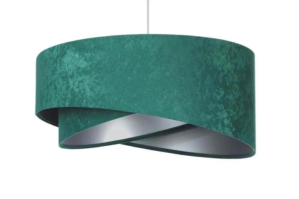 Lampa wisząca GEMSTONE zielona/srebrna nowoczesna do salonu | MIRAT. w stylu kolekcja