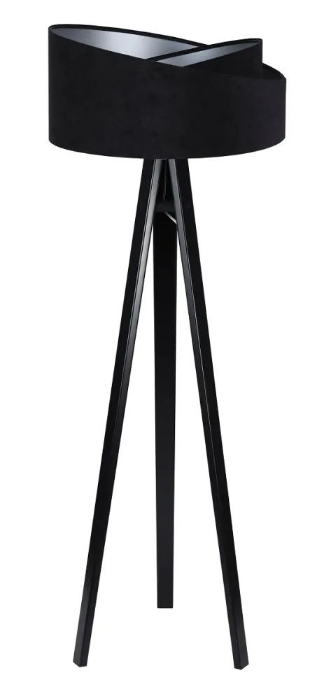 Lampa stojąca GEMSTONE czarna/srebrna polskiej produkcji | MIRAT.