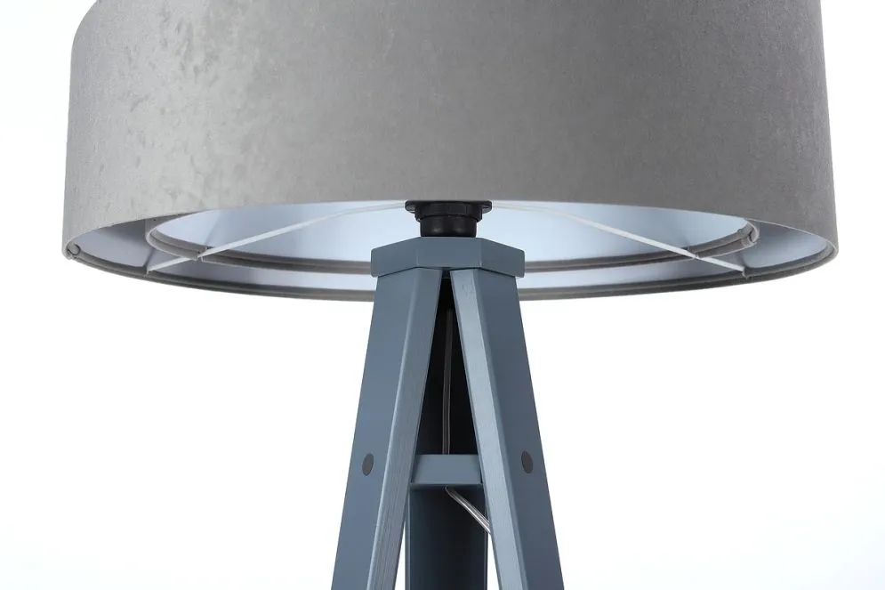 Lampa stojąca GEMSTONE szara/biała/szara z włącznikiem nożnym | MIRAT.
