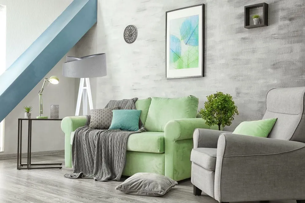 Lampa stojąca GEMSTONE szara/srebrna/biała polskiej produkcji | MIRAT.