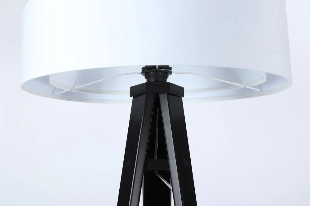 Lampa stojąca GEMSTONE biała/czarna podłogowa nowoczesna | MIRAT. w stylu kolekcja