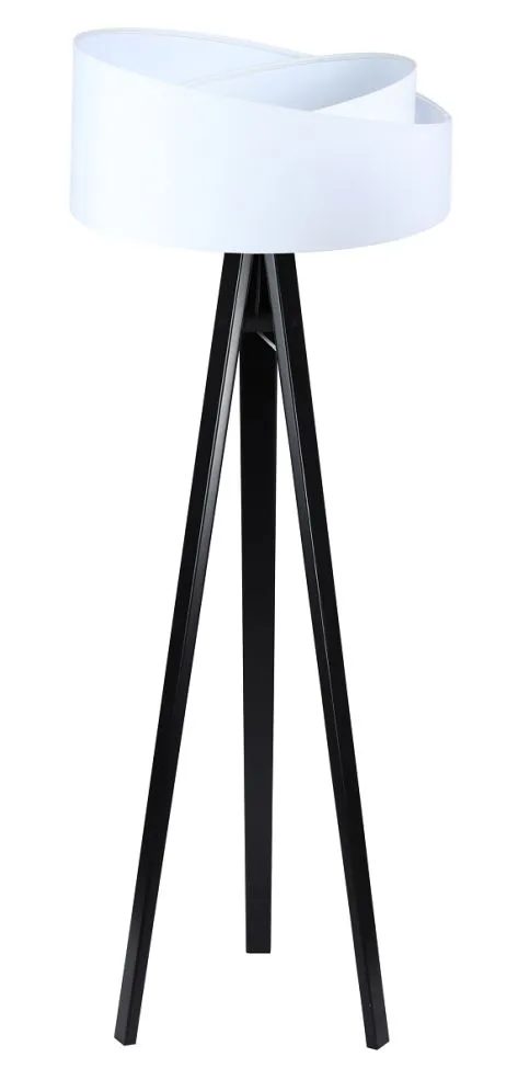 Lampa stojąca GEMSTONE biała/czarna podłogowa nowoczesna | MIRAT. w stylu kolekcja