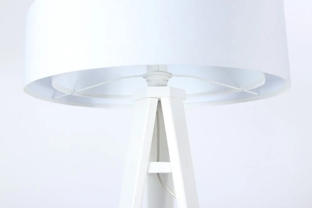 Lampa stojąca GEMSTONE biała z włącznikiem nożnym | MIRAT. w stylu kolekcja