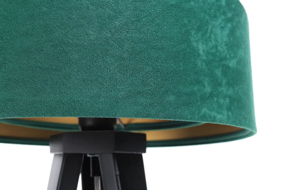 Lampa stołowa GEMSTONE zielona/złota/czarna asymetryczna | MIRAT. w stylu kolekcja