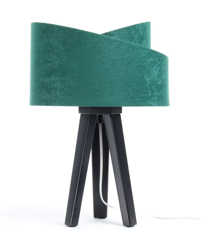 Lampa stołowa GEMSTONE zielona/złota/czarna asymetryczna | MIRAT. w stylu kolekcja