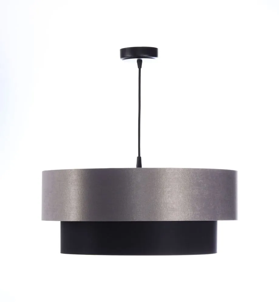 Lampa wisząca DOUBLE 40 czarna/szara podwójna satynowa | MIRAT. w stylu  kolekcja