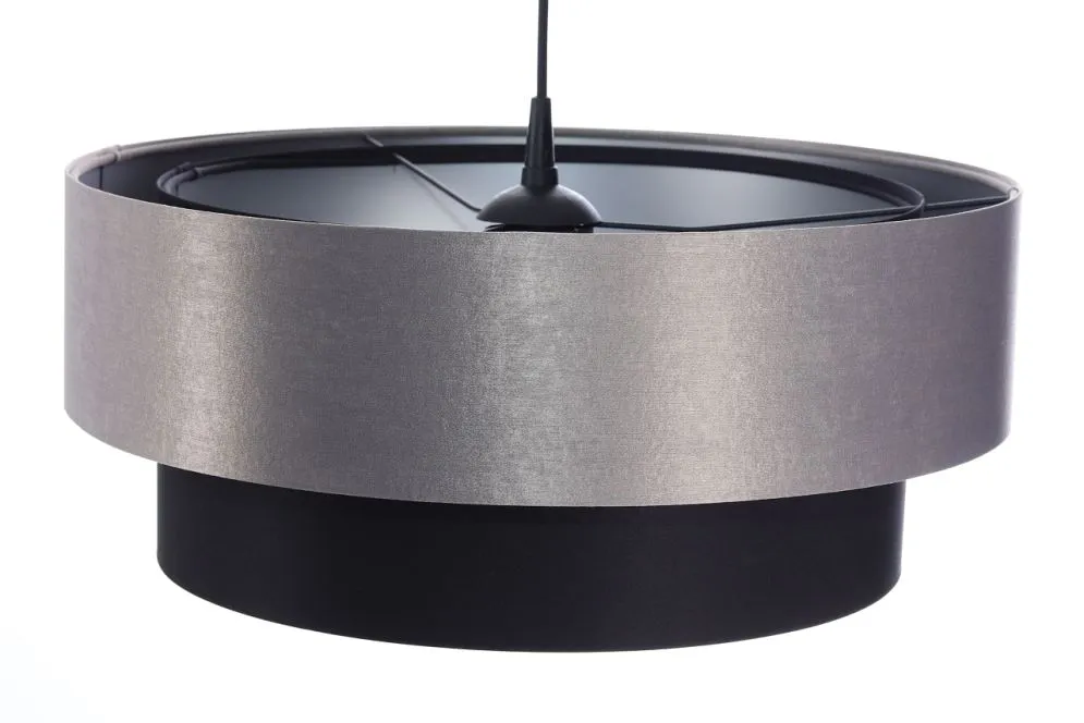 Lampa wisząca DOUBLE 40 czarna/szara podwójna satynowa | MIRAT. w stylu  kolekcja