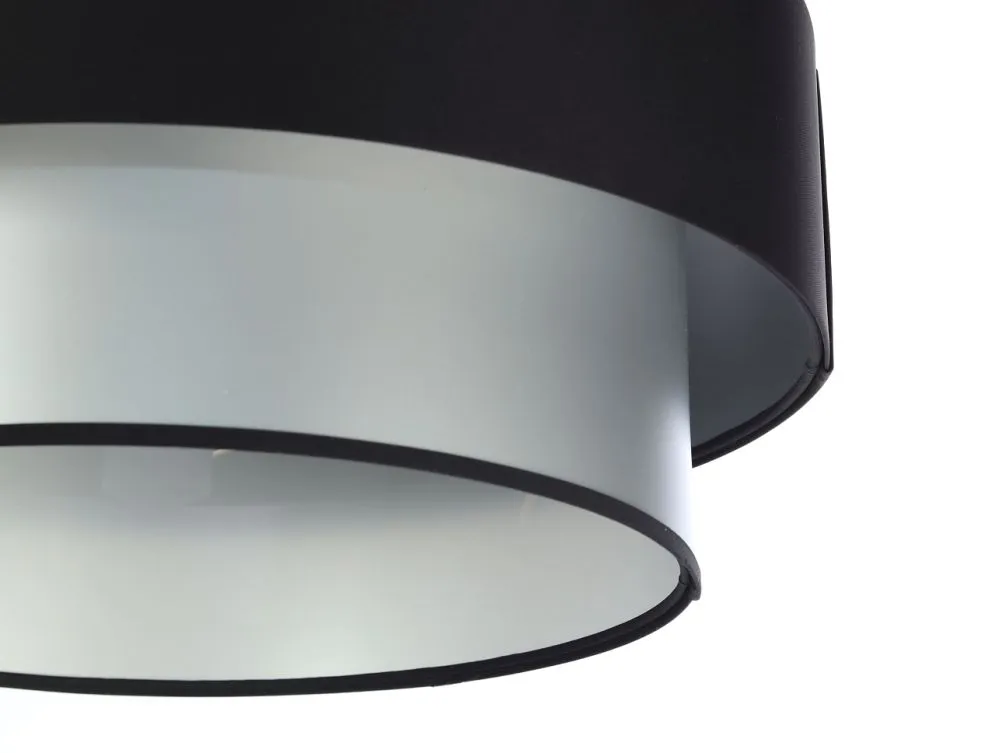 Lampa wisząca DOUBLE BLACK 40 srebrna/czarna elegancka dwukolorowa | MIRAT. w stylu kolekcja