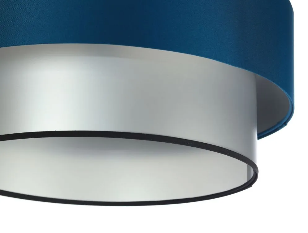 Lampa wisząca DOUBLE BLUE 60 granatowa/srebrna nad stół | MIRAT. w stylu kolekcja