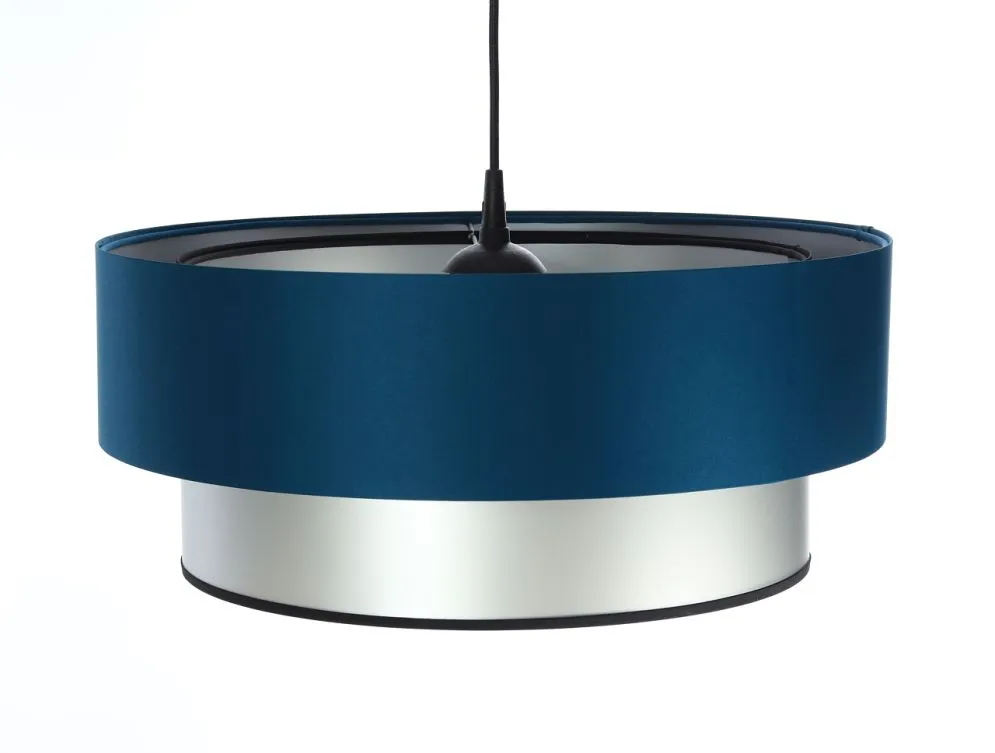Lampa wisząca DOUBLE BLUE 60 granatowa/srebrna nad stół | MIRAT. w stylu kolekcja
