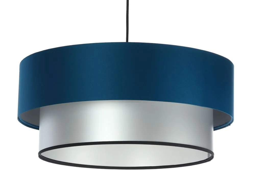 Lampa wisząca DOUBLE BLUE 60 granatowa/srebrna nad stół | MIRAT. w stylu kolekcja
