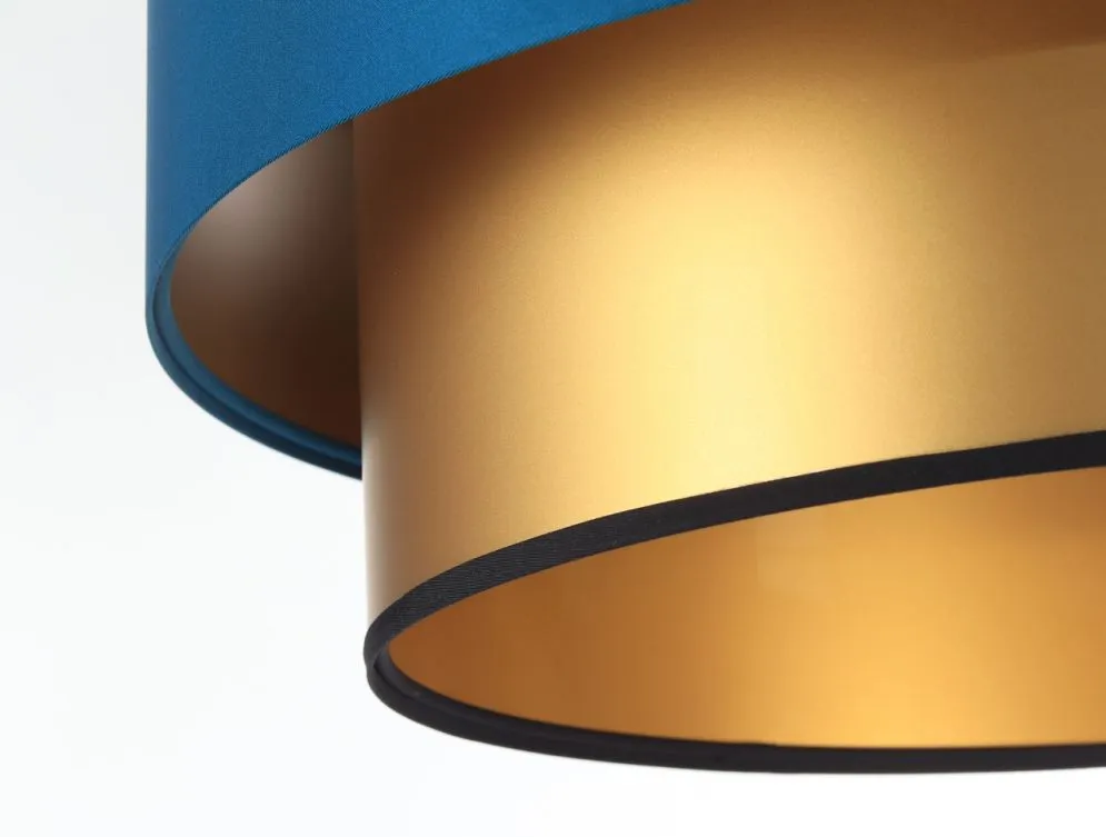 Lampa wisząca DOUBLE BLUE 60 granatowa/złota na 1 żarówkę | MIRAT. w stylu kolekcja