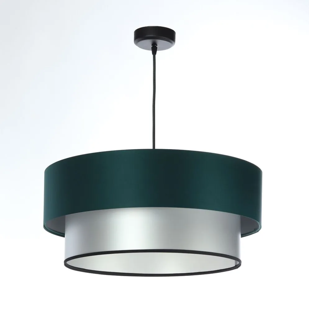 Lampa wisząca DOUBLE GREEN 60 zielona/srebrna dwukolorowa | MIRAT. w stylu kolekcja