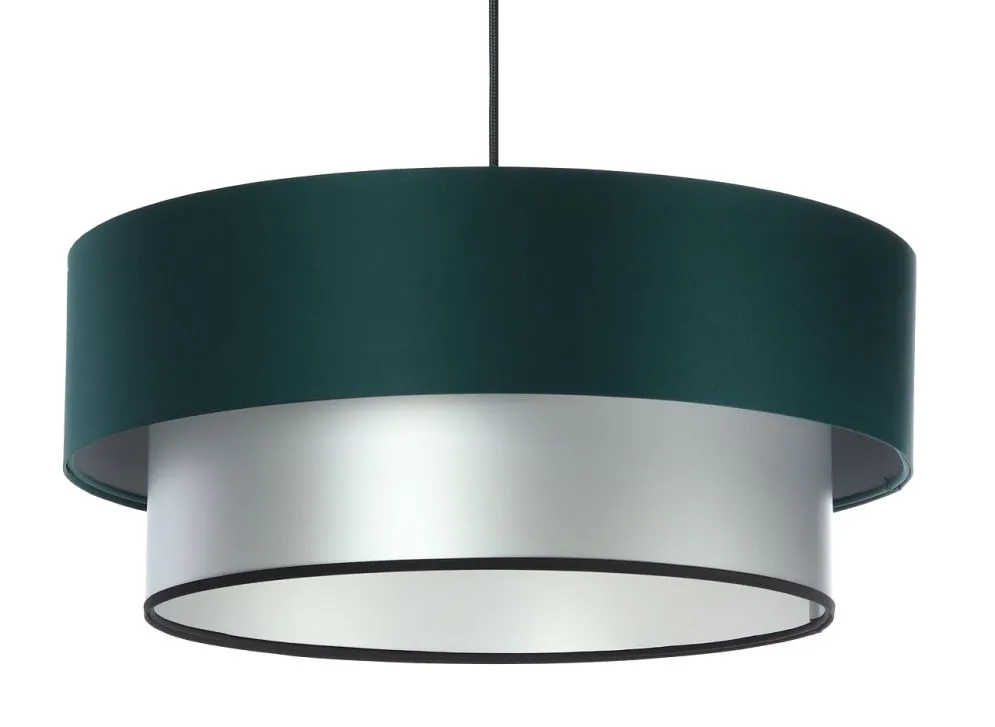 Lampa wisząca DOUBLE GREEN 60 zielona/srebrna dwukolorowa | MIRAT. w stylu kolekcja