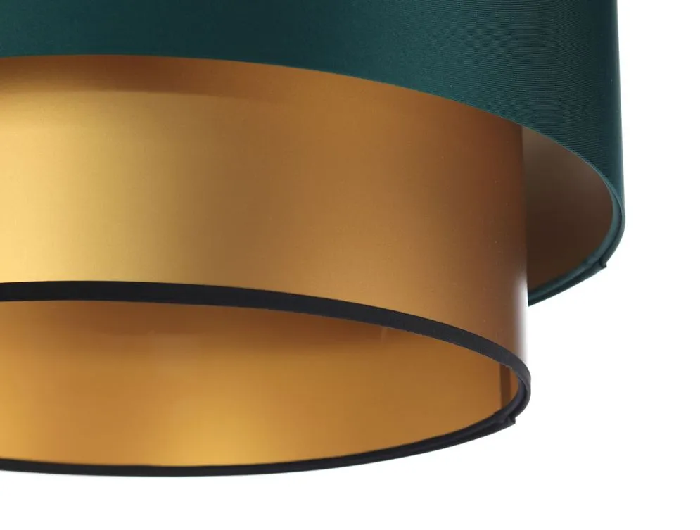 Lampa wisząca DOUBLE GREEN 40 zielona/złota w stylu glamour | MIRAT. w stylu kolekcja