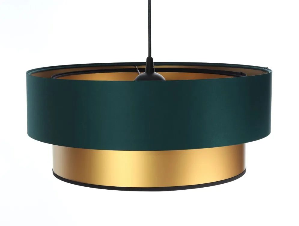 Lampa wisząca DOUBLE GREEN 40 zielona/złota w stylu glamour | MIRAT. w stylu kolekcja