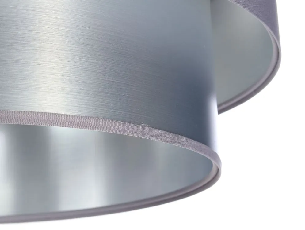 Lampa wisząca DOUBLE GRAY 60 szara/srebrna do przedpokoju | MIRAT. w stylu kolekcja