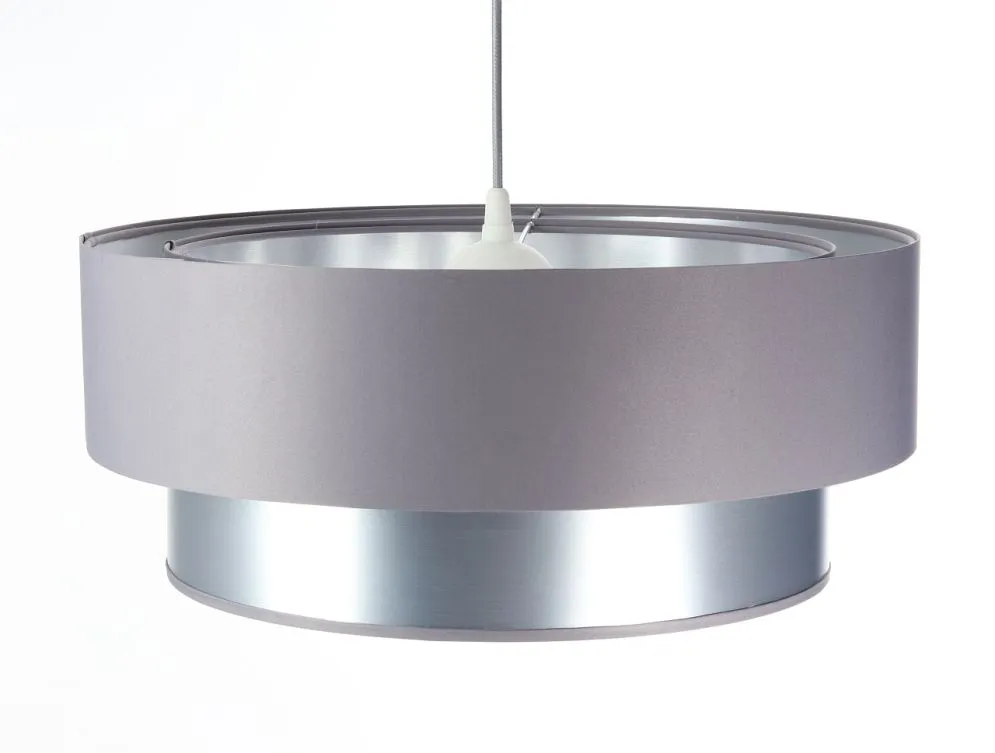 Lampa wisząca DOUBLE GRAY 60 szara/srebrna do przedpokoju | MIRAT. w stylu kolekcja