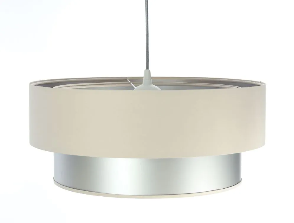 Lampa wisząca DOUBLE CREAM 40 kremowa/srebrna elegancka nowoczesna | MIRAT. w stylu kolekcja