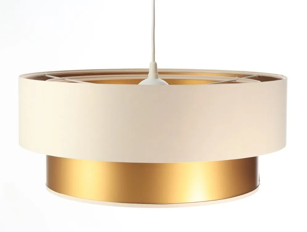 Lampa wisząca DOUBLE CREAM 60 kremowa/złota do jadalni | MIRAT. w stylu kolekcja