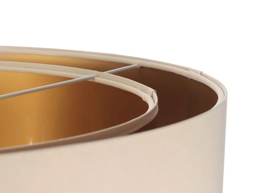 Lampa wisząca DOUBLE CREAM 60 kremowa/złota do jadalni | MIRAT. w stylu kolekcja