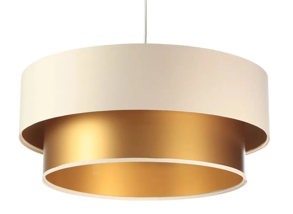 Lampa wisząca DOUBLE CREAM 60 kremowa/złota do jadalni | MIRAT. w stylu kolekcja