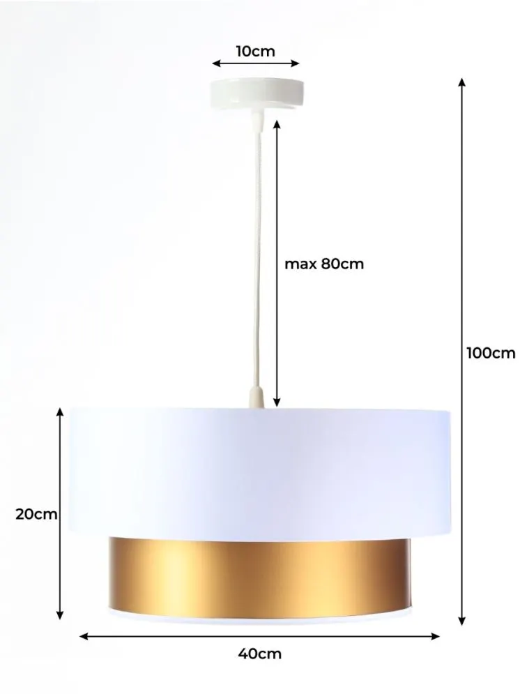 Lampa wisząca DOUBLE ZAMSZ 40 brązowa/czarna nowoczesna | MIRAT.