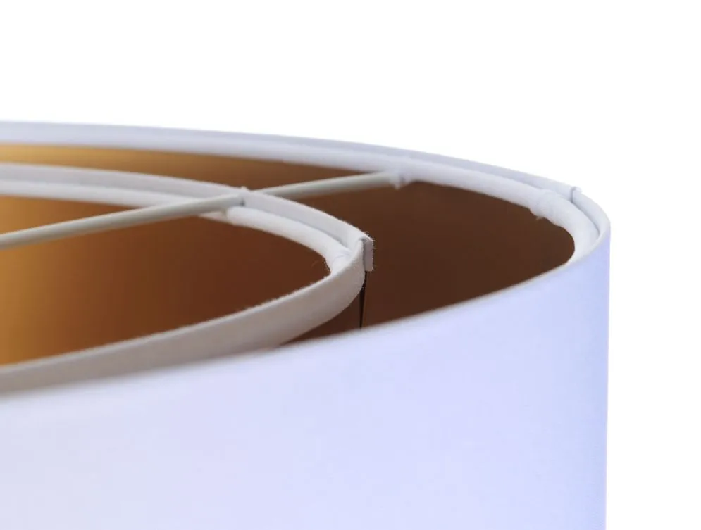 Lampa wisząca DOUBLE WHITE 50 biała/złota w stylu glamour | MIRAT.