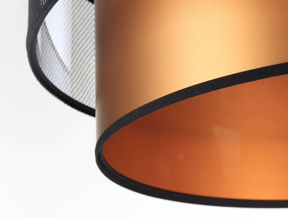 Lampa wisząca DOUBLE NET 40 miedziana walec polskiej produkcji | MIRAT.