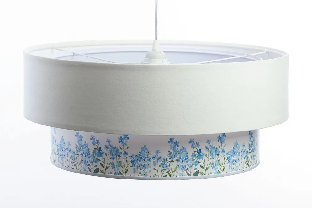 Lampa wisząca DOUBLE FLOWER 50 biała w kształcie walca | MIRAT.