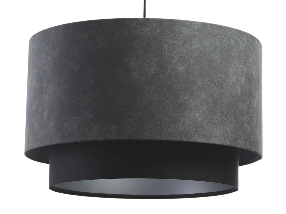 Lampa wisząca DOUBLE ZAMSZ 40 szara/czarna dwukolorowa | MIRAT.